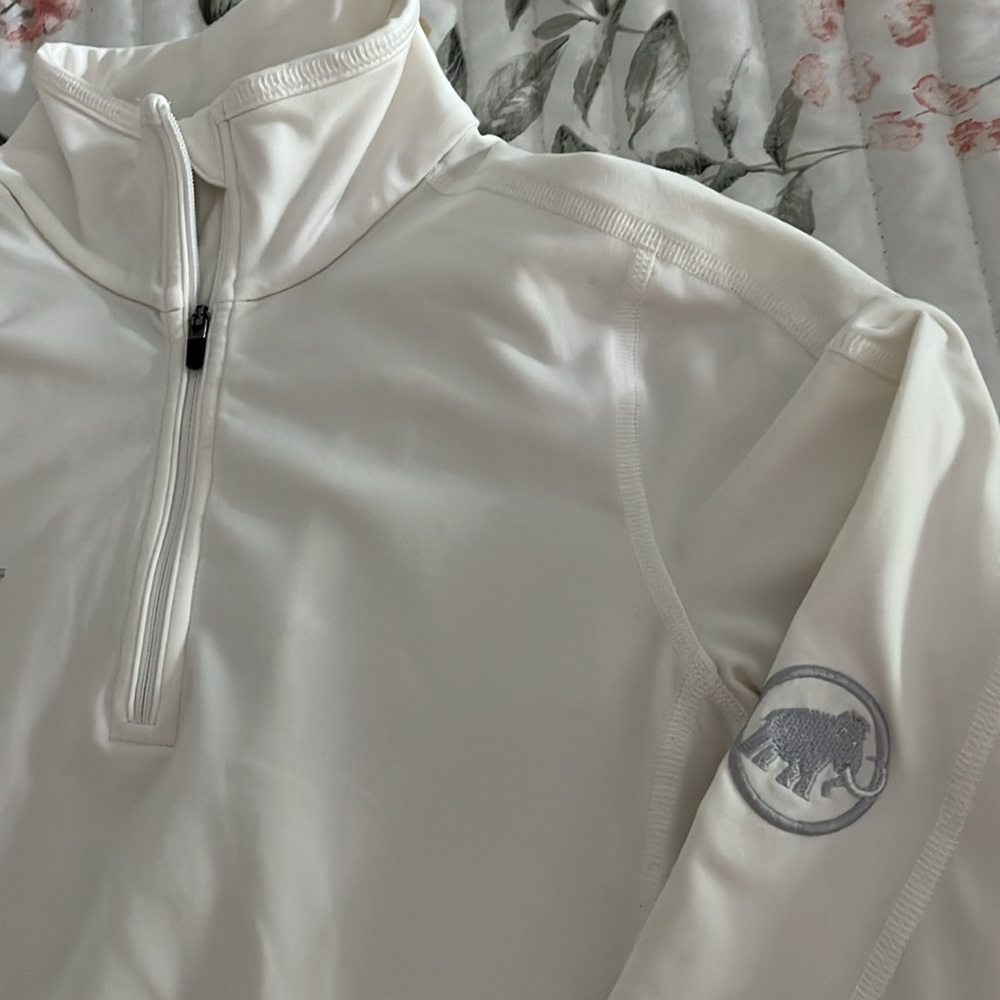 Mammut women’s small white quarter zip stretchy sweatshirt - Picture 3 of 10